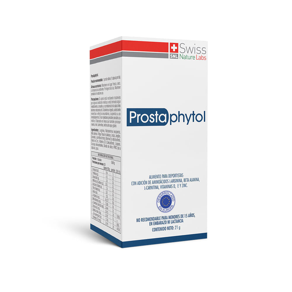 Presentación original de ProstaPhytol con 30 cápsulas