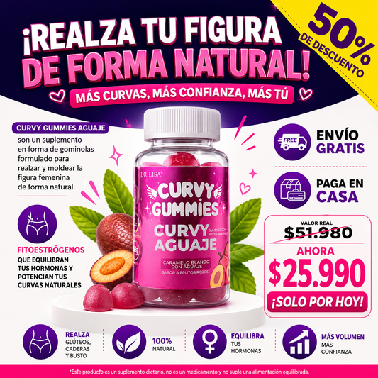 Curvy Gummies – Suplemento Femenino con Aguaje