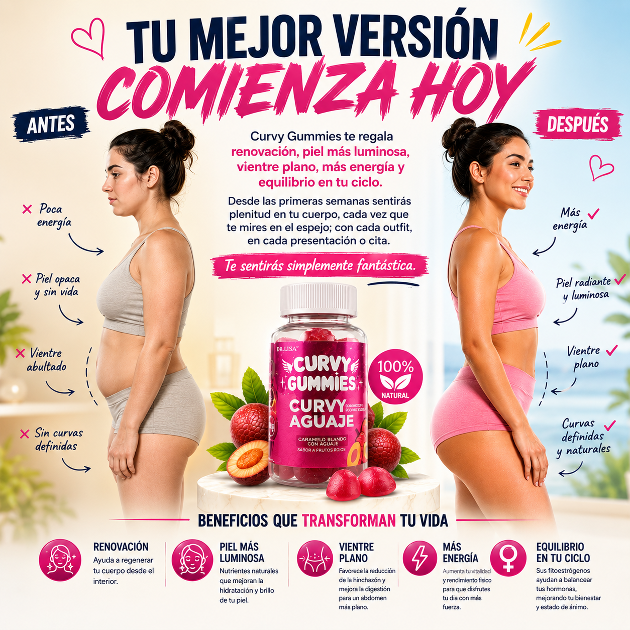Curvy Gummies – Suplemento Femenino con Aguaje