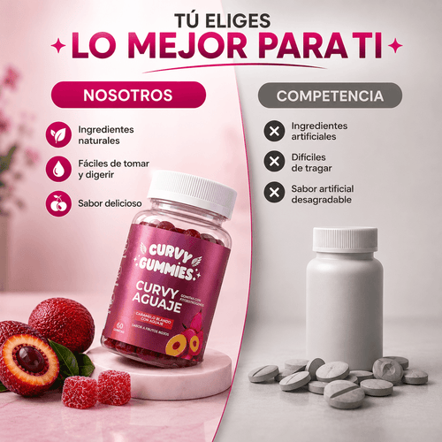 Curvy Gummies – Gomitas de Aguaje para Curvas Naturales, Firmeza y Balance Hormonal