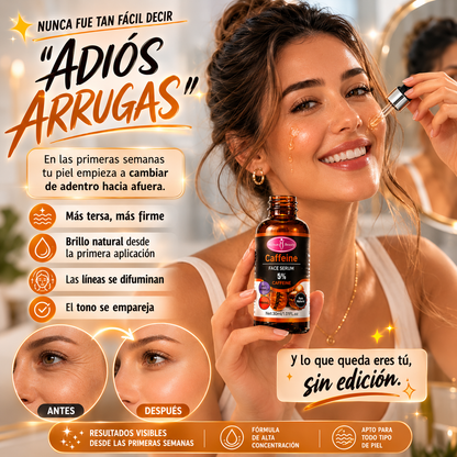 Sérum Facial de Cafeína 5% – Hidratante y Antienvejecimiento