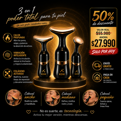 Masajeador eléctrico facial 3 en 1 Aminel producto principal