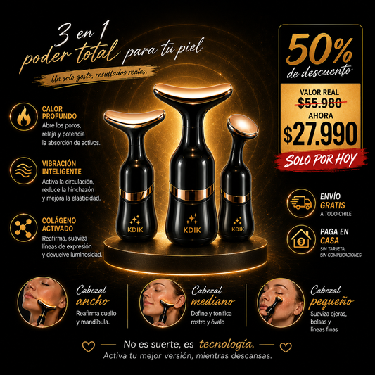 Masajeador eléctrico facial 3 en 1 Aminel producto principal