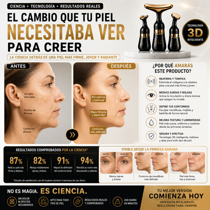 Clientas satisfechas masajeador facial antiedad Aminel skincare