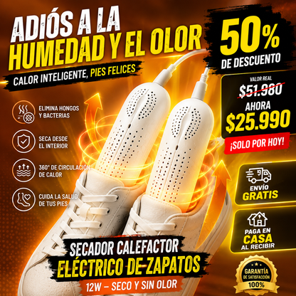 Secador calefactor eléctrico zapatos 12W Aminel producto principal
