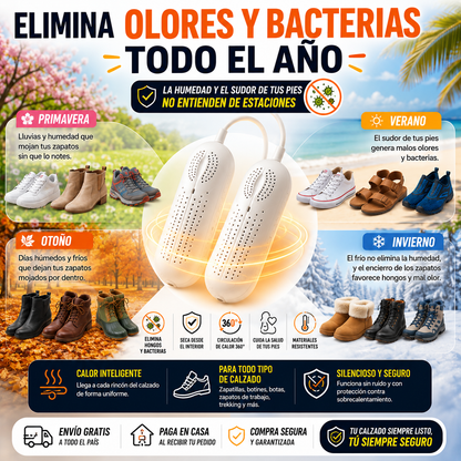 Secador eléctrico calzado 360 grados calor Aminel