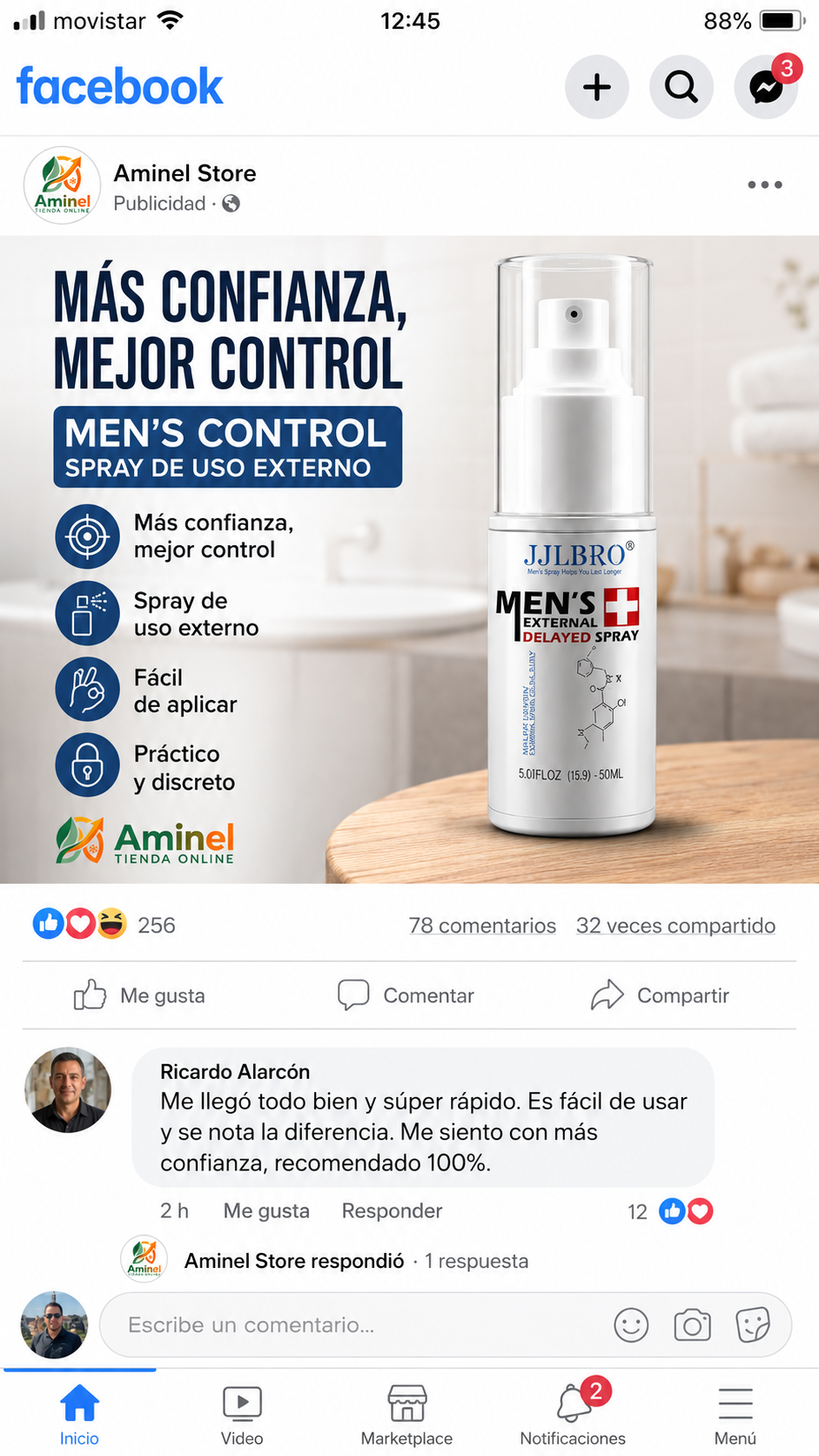 Opinión de cliente MEN’S CONTROL 3