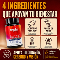 MegaRed Omega-3 Fish & Krill Oil Advanced Ultra Strength 900 mg — 60 cápsulas
