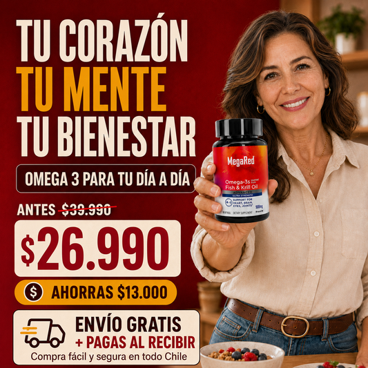 MegaRed Omega-3 Fish & Krill Oil Advanced Ultra Strength 900 mg — 60 cápsulas